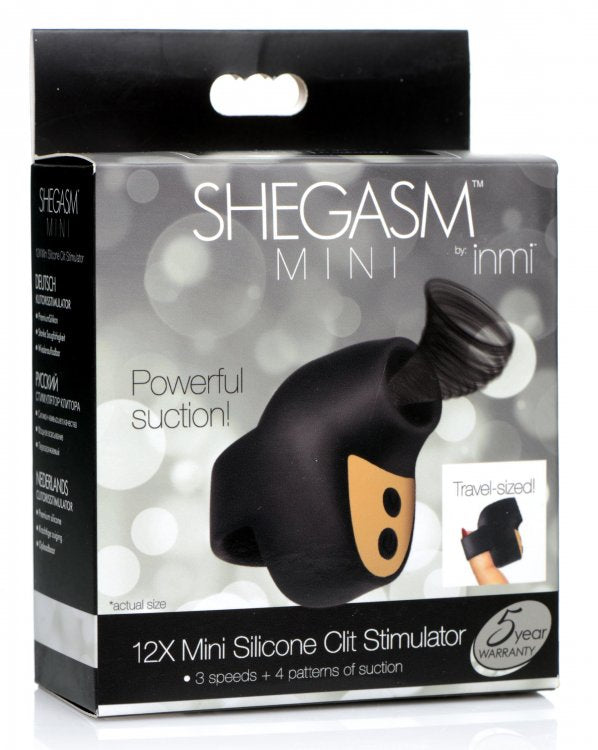 INMI SHEGASM MINI 12X CLIT STIMULATOR BLACK