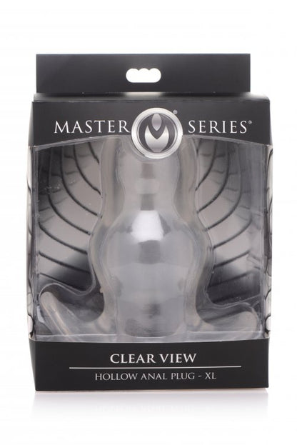 MASTER SERIES CLEAR VIEW HOLLOW ANAL PLUG XL
