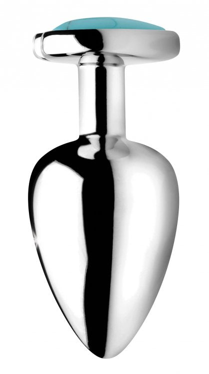 (D) BOOTY SPARKS GEMSTONES LA HEART ANAL PLUG TURQUOISE