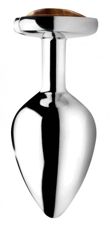 (D) BOOTY SPARKS GEMSTONES MED HEART ANAL PLUG TIGER EYE