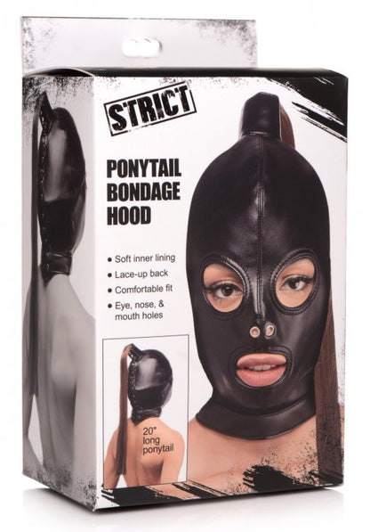 STRICT PONYTAIL BONDAGE HOOD