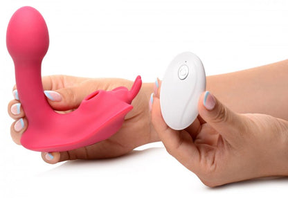 SHEGASM BUTTERFLY TEASE 10X CLIT SUCTION STIM W/ REMOTE