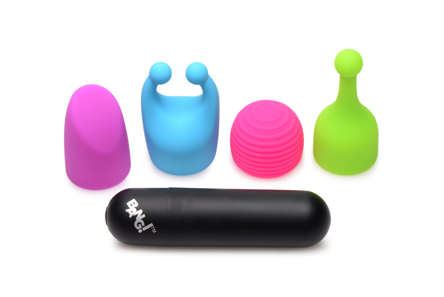 BANG! RECHARGEABLE BULLET W/ 4 ATTACHMENTS