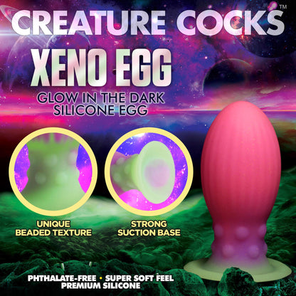 CREATURE COCKS XENO EGG GLOW IN THE DARK SILICONE EGG