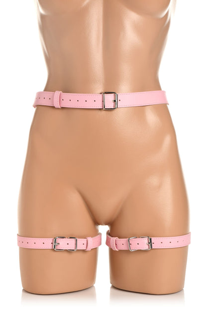 STRICT BONDAGE HARNESS W/ BOWS PINK XL/2XL