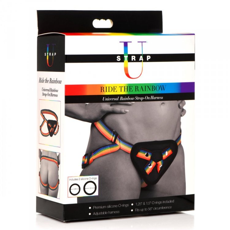 STRAP U RIDE THE RAINBOW STRAP ON HARNESS