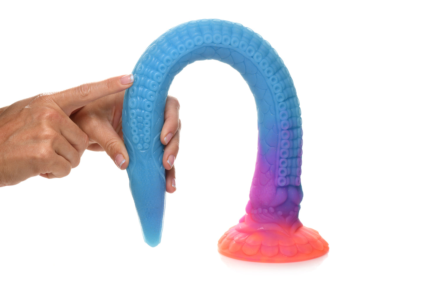 CREATURE COCKS MAKARA GLOW IN THE DARK SILICONE SNAKE DILDO