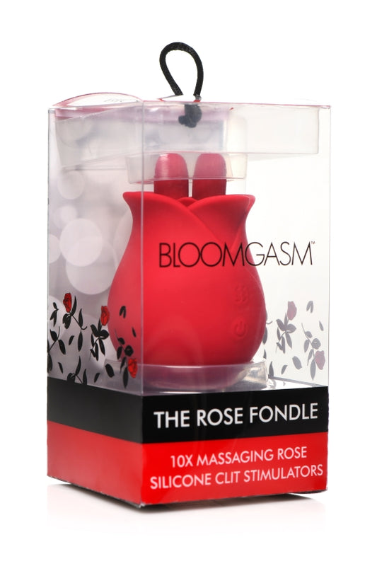 BLOOMGASM THE ROSE FONDLE 10X MASSAGING ROSE CLIT STIMULATOR