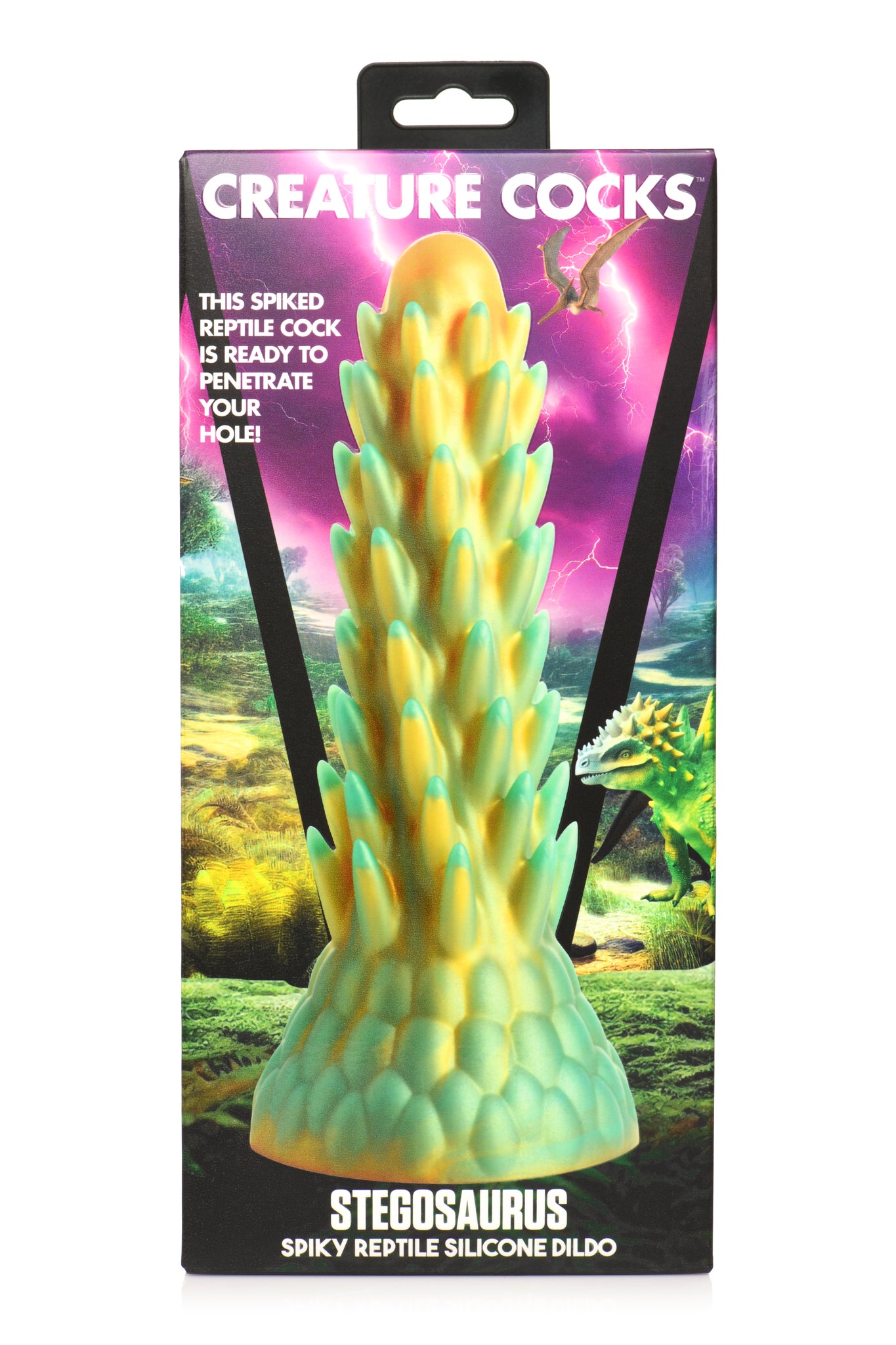 CREATURE COCKS STEGOSAURUS SPIKY REPTILE DILDO