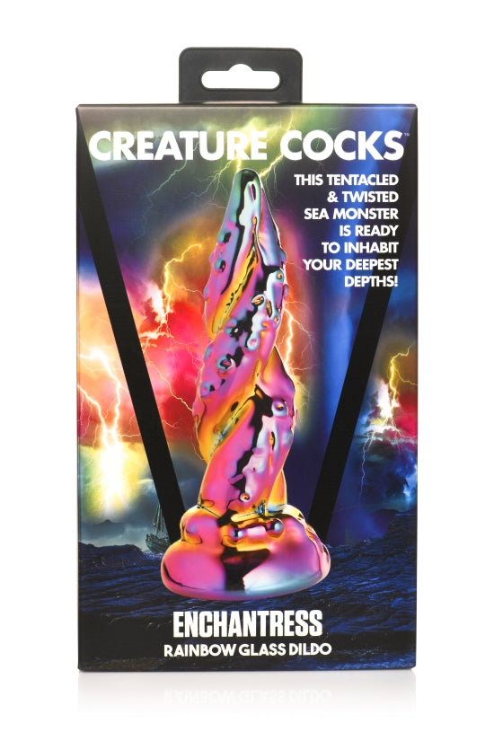 CREATURE COCKS ENCHANTRESS RAINBOW GLASS DILDO