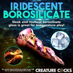 CREATURE COCKS ENCHANTRESS RAINBOW GLASS DILDO