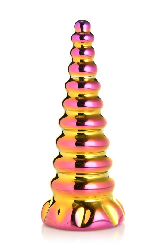 CREATURE COCKS TWILIGHT RAINBOW GLASS DILDO