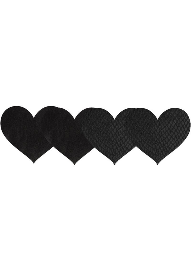 PEEKABOO PASTIES CLASSIC BLACK HEARTS