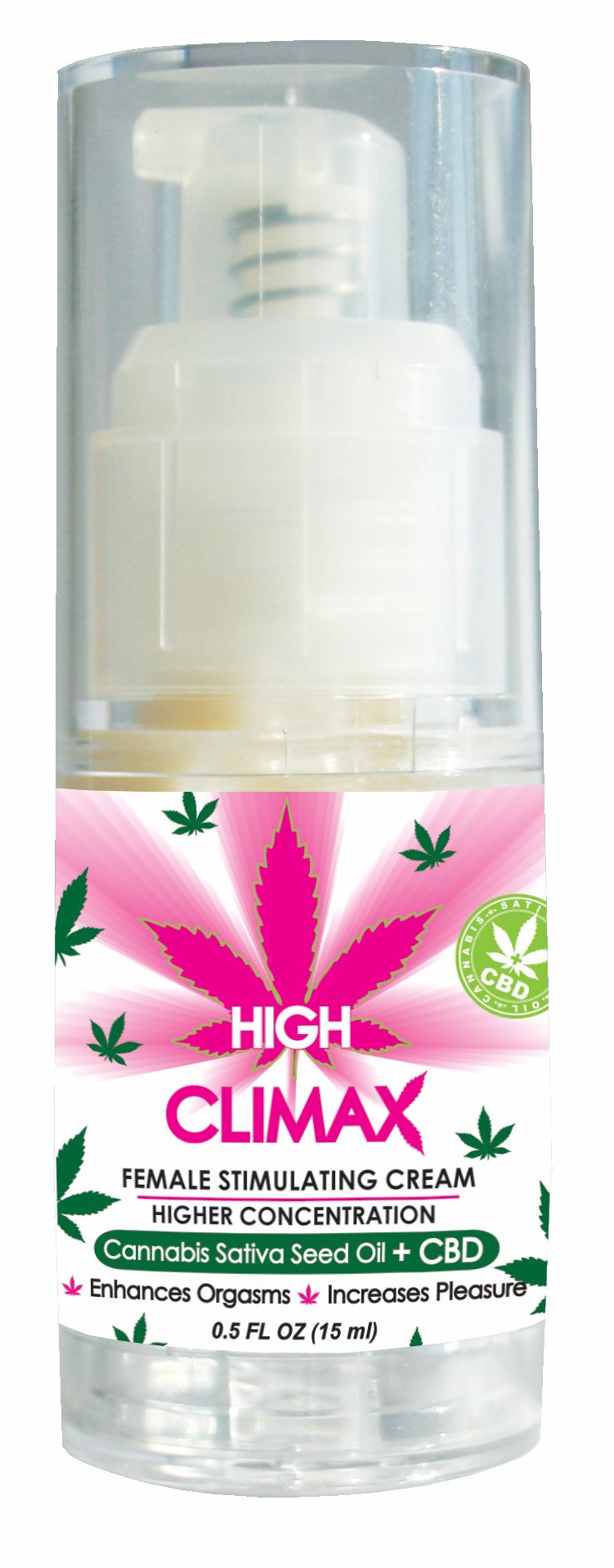 HIGH CLIMAX FEMALE STIMULANT W/HEMP SEED OIL .5 OZ 6 PC DISPLAY