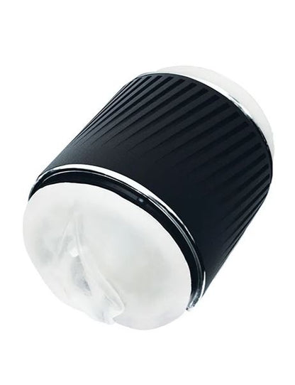 JERK MASTURBATION SLEEVE BLACK WITH CLEAR SLEEVE